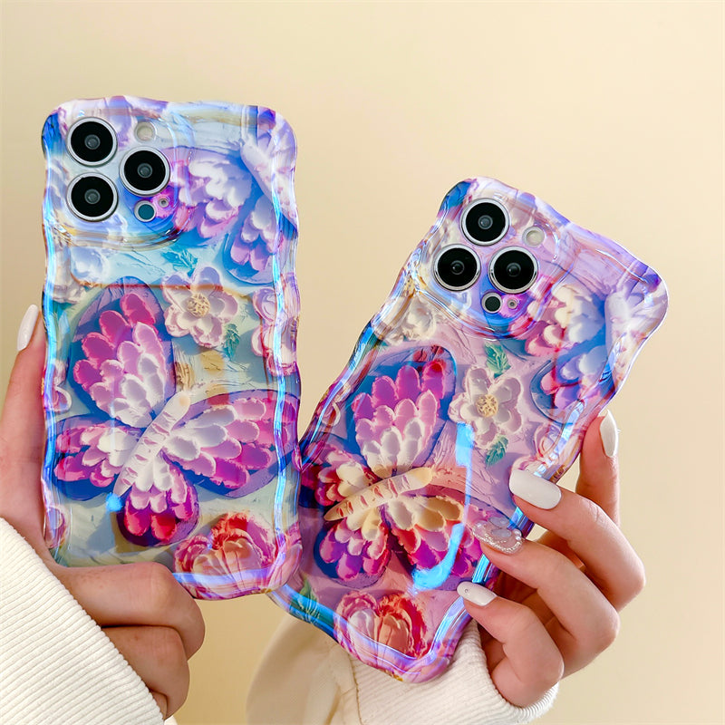 Colorful Butterfly Flower iPhone Case