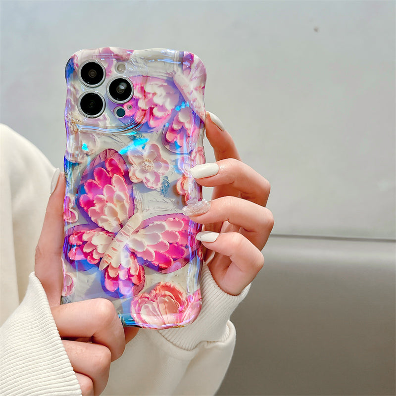 Colorful Butterfly Flower iPhone Case