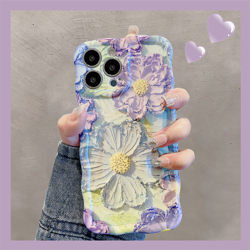 Französische Retro-Ölgemälde-Blumen-iPhone-Hüllen