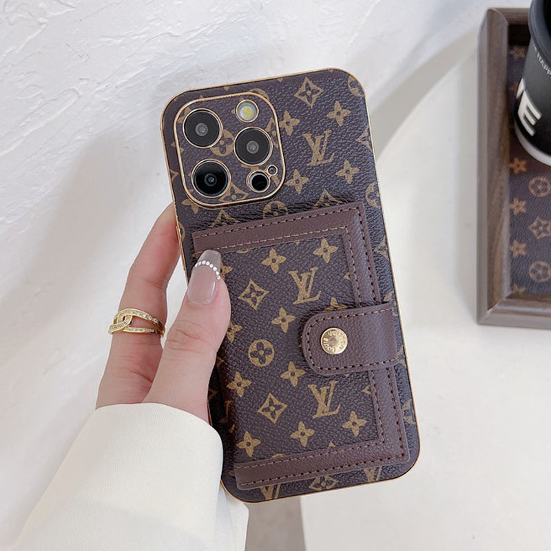 Luxuriöse klassische Farb-Kartenetui iPhone Hülle