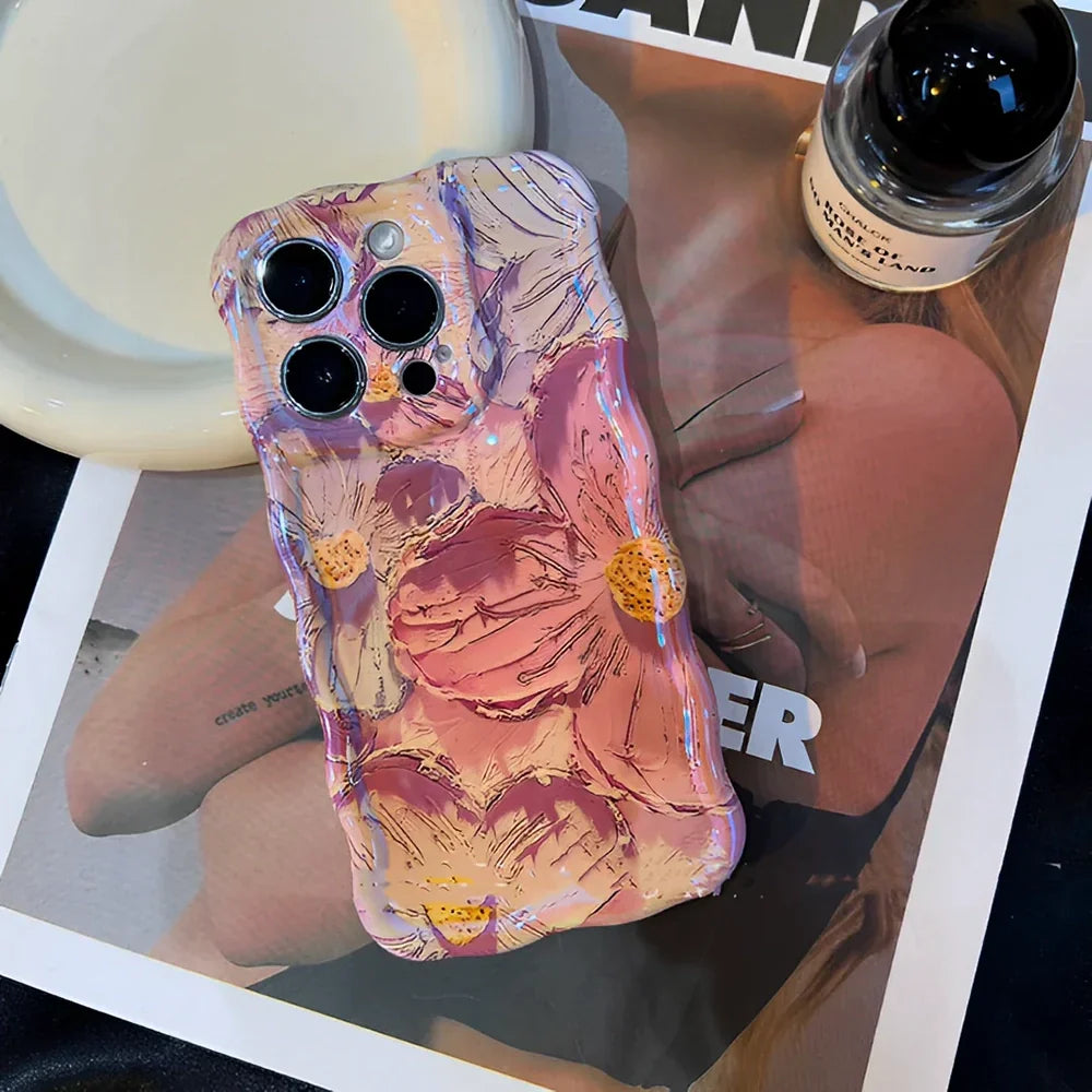 Oil Painting Flower Bracelet iPhone Case